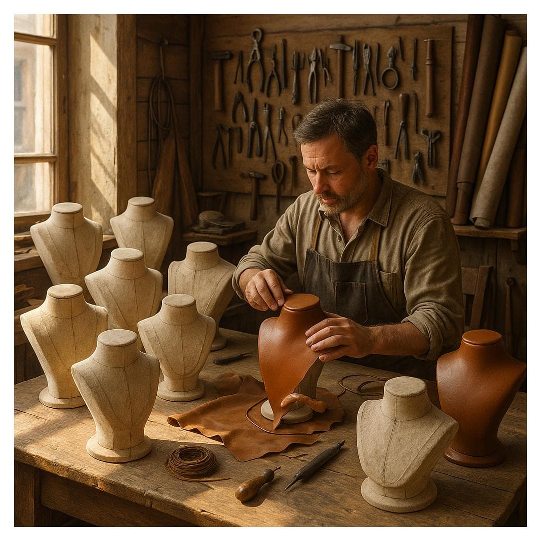 Manken Crafts atölyesinde kuyumcu teşhir sistemi üretimi — tasarımdan teslime